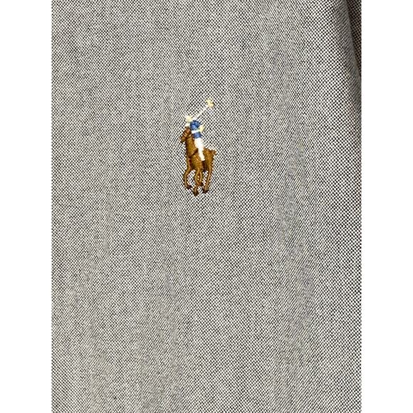 Ralph Lauren Men's Size Large Grey Short Sleeve Casual Button Down Shirt - Picture 2 of 6